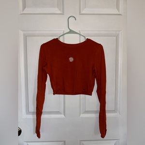 Hollister long sleeve Baby-tee dark orange